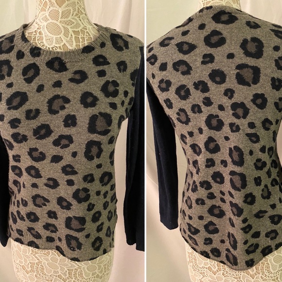 SOLD Rebecca Taylor leopard sweater S - Picture 6 of 7
